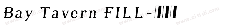 Bay Tavern FILL字体转换